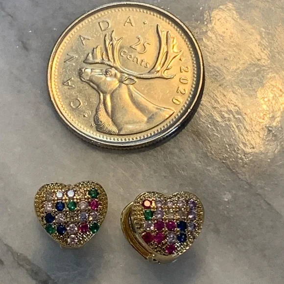 Heart multicolour Earrings - Picture 4 of 4